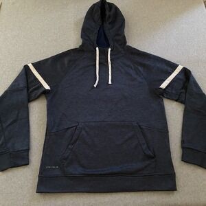 Layer 8 Tech‎ Fleece Training Hoodie Men's Medium Navy Black Sweatshirt Active
